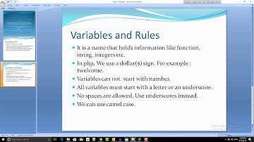 6.Variables in details in PHP