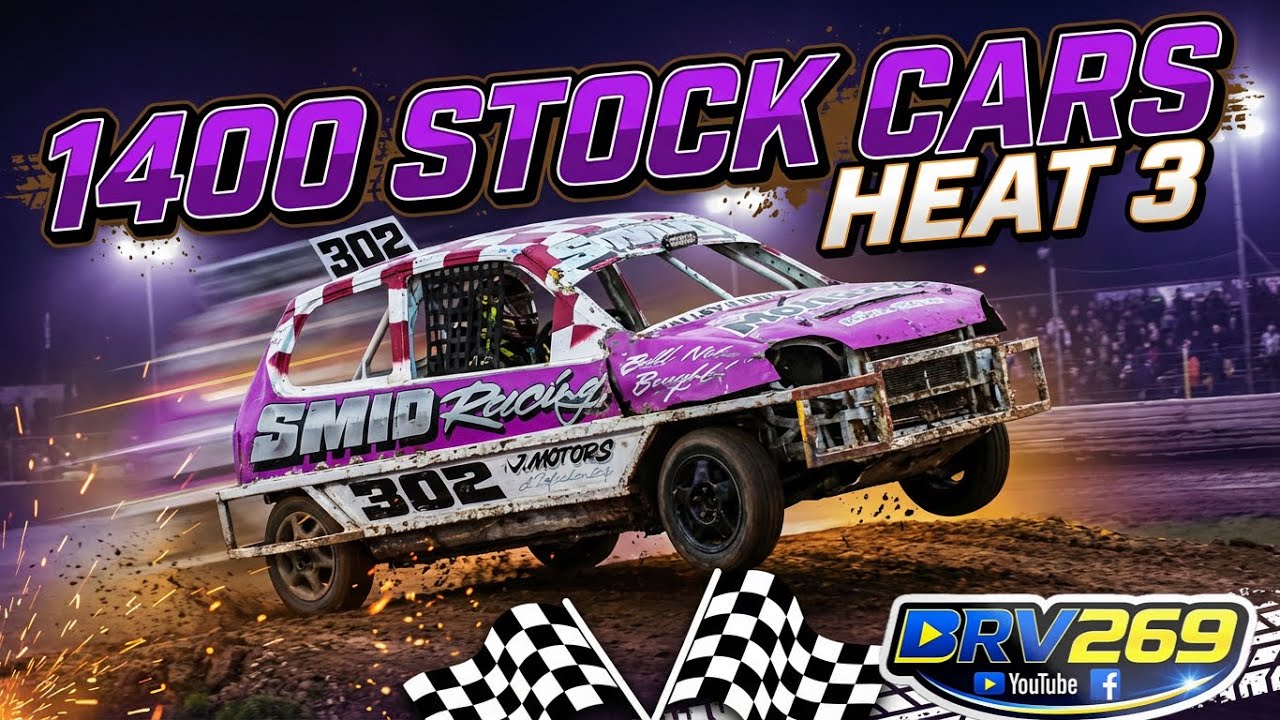 1400 stock cars heat 3 edited highlights Arlington Stadium 17/1/26