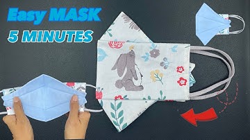 NEW STYLE 5 Minutes FACE MASK  2 in 1 & 3 Layers | Easy Sewing Face Mask Tutorial | Very CUTE !!