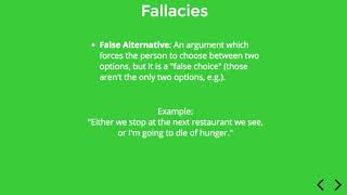 1.3.2 Fallacies (II)