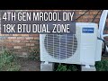 Installing 4th Gen MrCool DIY Mini-Split | Dual Zone 18,000 BTU
