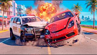 150 MPH COP CHASE! Brutal Rollovers & Crashes  BeamNG.drive #26 screenshot 1