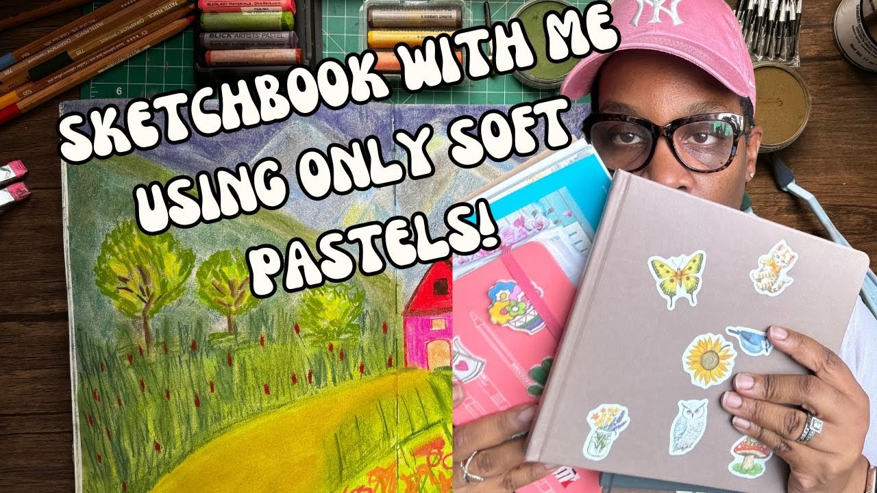 Pastel Pleasures: Sketchbook Painting Session With Soft Pastels - Landscape Painting Timelapse