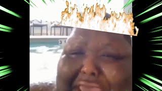 Black Man Starts Crying From Water Meme But In Villa Pool