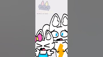 Super phantom cat 2 (Ari, Ina, Darwin Roy) 🩵🩷💚 #animation #flipaclip