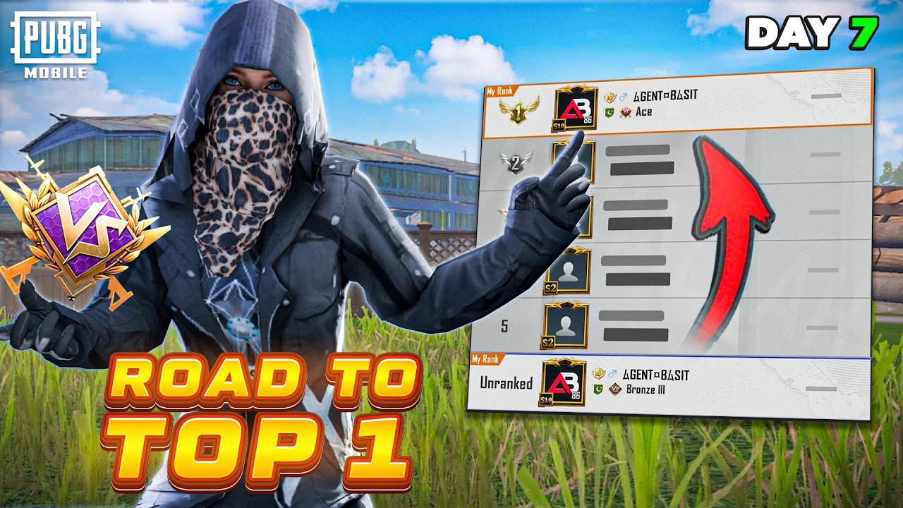 Road To Top in Ranked Arena💀 | Day 7 | PUBG Mobile | Agent Basit - YouTube