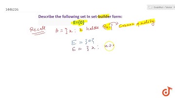 Describe the following set in set builder form:  ltmath gt  ltmrow gt  ltmi gtE lt/mi gt ltmo