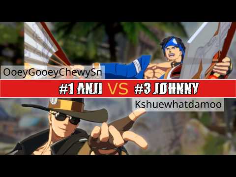 GGST 🔥 #1 ANJI (OoeyGooeyChewySn) vs #3 JOHNNY (Kshuewhatdamoo) | High Level Gameplay