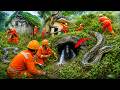 Time lapse: 72 Hours Cleaning an Abandoned House: Ghost Crawling From the Tunnel Shocked Everyone!