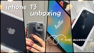 iphone 13 midnight unboxing + accessories | camera test | распаковка 😍