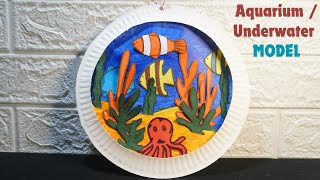 Aquarium for School Project | Diy | 3D CRAFT | How To Make an Aquarium Box | underwear project model