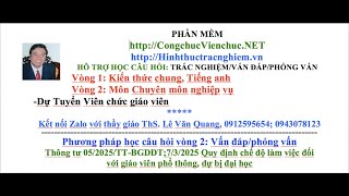 Ôn Vòng 2: Vấn đáp Thông tư 05/2025/TT-BGDĐT;7/3/2025 Quy định chế độ làm việc đối với giáo viên