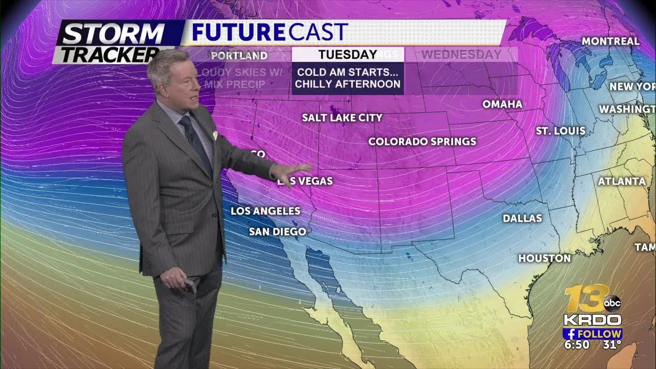 Cloudy and cold today with scattered snow showers this afternoon - YouTube