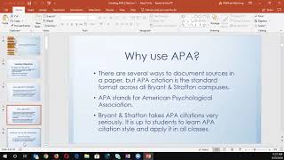 Bryant and Stratton - Library, APA Format, and Citations