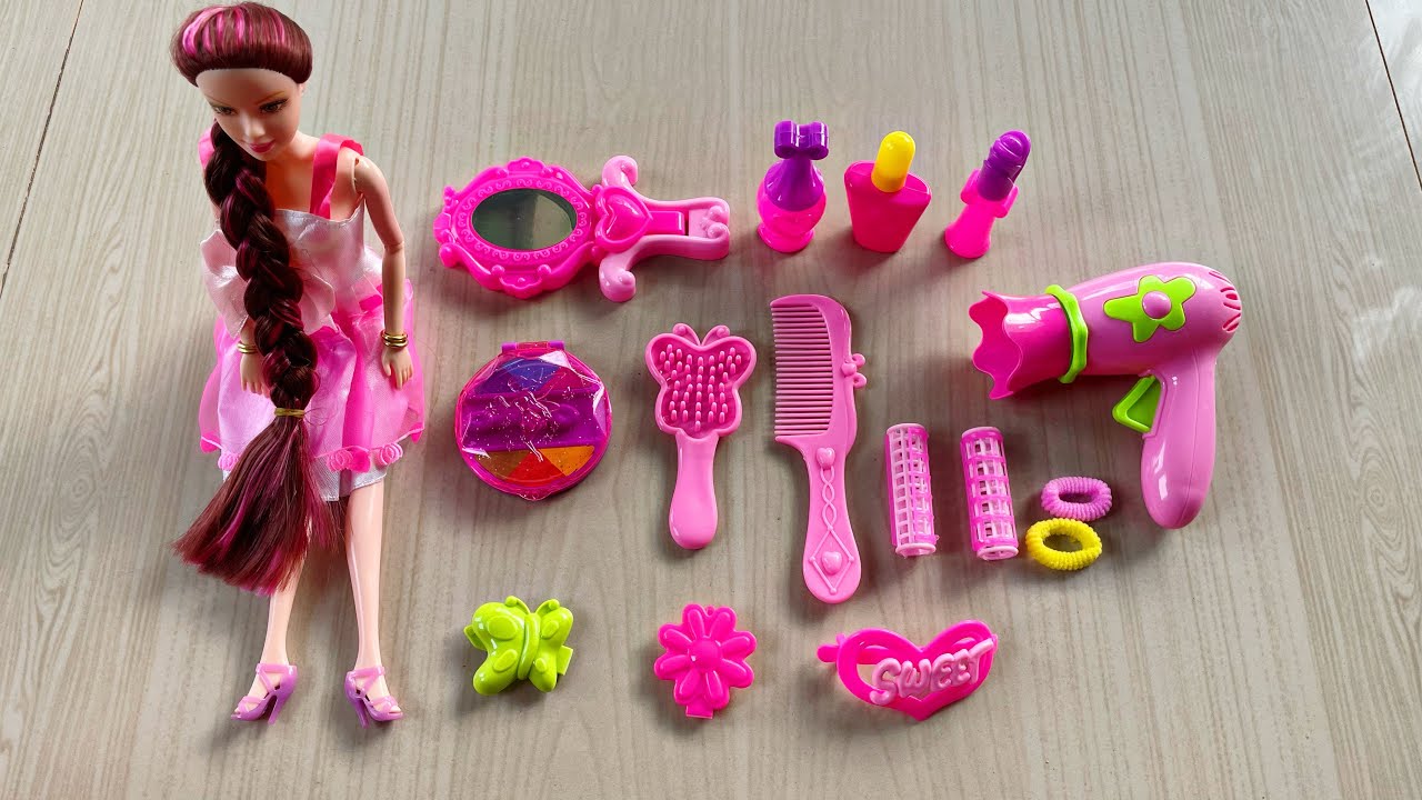 Amazing Barbie New Makeup Set Unboxing Unboxing Miniature Set Barbie Doll Cosmetics YouTube
