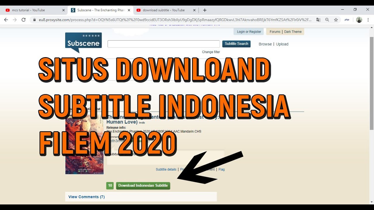 Cara Download Subtitle Indonesia - YouTube