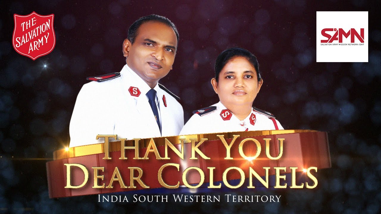 Thank You Dear Colonels | The Salvation Army India South Western Territory |