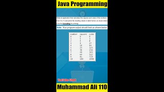 Write an application that calculates the squares and cubes of the numbers