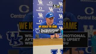 An emotional moment for Will Stein #CFB #Upset #kentucky