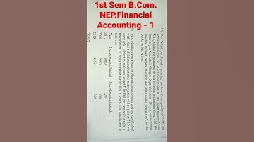 🔴#1st Sem B.Com.NEP  Financial Accounting - 1 Question Paper  April/May - 2022📚📚!