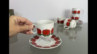 winterling röslau bavaria red apple coffee cup set