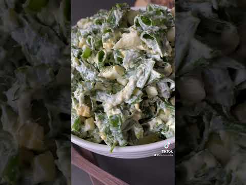 Video: Summer Salad Of Green Onions And Eggs