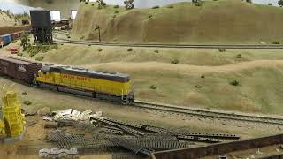Union Pacific Sd40M-2 Local On Branch Line, Nice Unit
