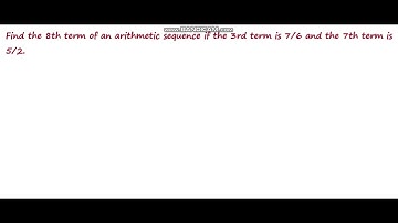Arithmetic Sequence: FINDING A TERM WITH MISSING TERMS   EXAMPLE 2