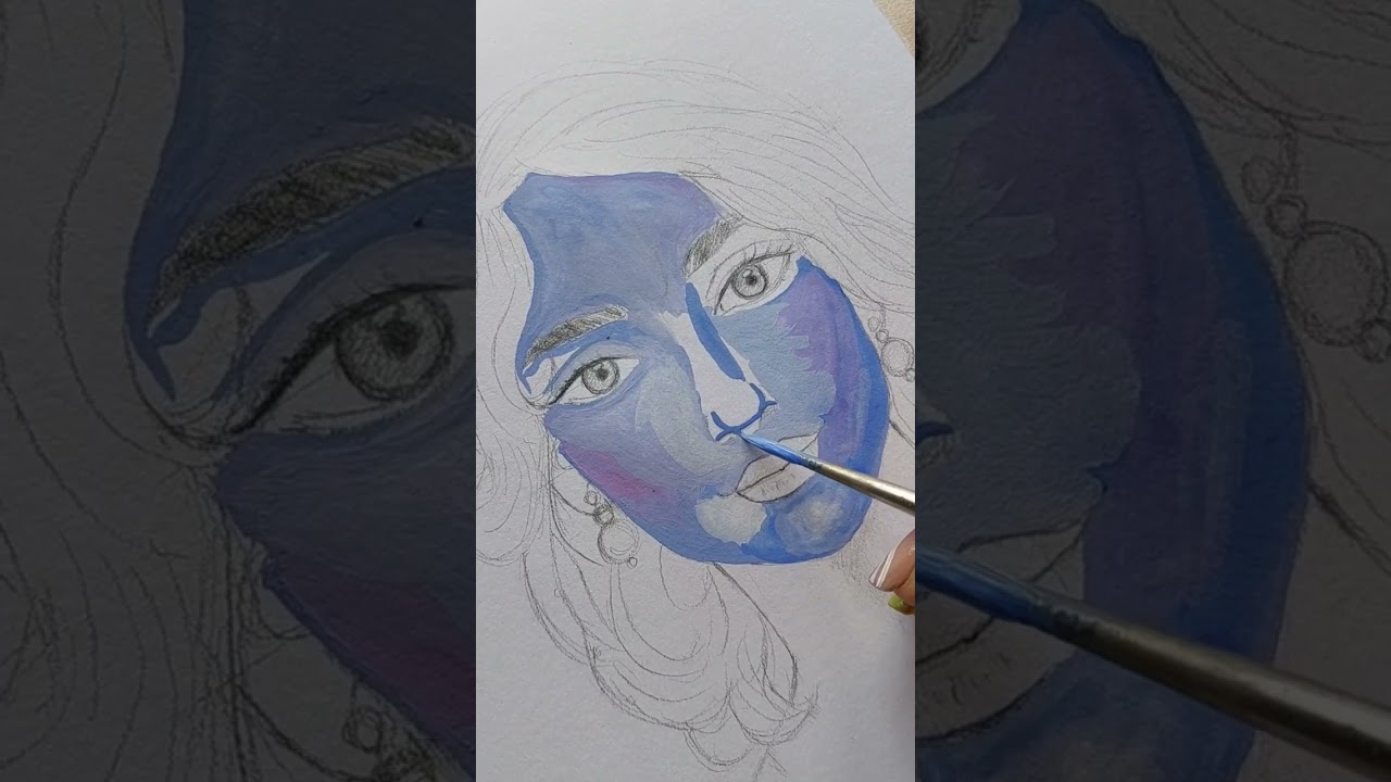 #lordkrishna Portrait...🪈🪈🪈🪈🪈🪈🪈 💙💙💙💙💙💙   Full video link in description