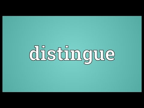Distingue Meaning