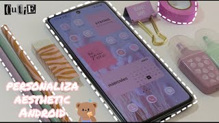 Personaliza tu Android Aesthetic 2021 Pastel Pink Nuevo celular Samsung A71 screenshot 4