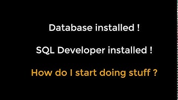 Create your first user account for the Oracle database
