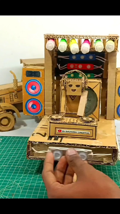 how to make cardboard se banaye DJ trolley at-home loading truck kaise #djtruck #shorts #viral