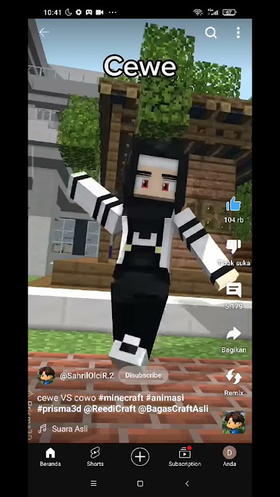 cewe vs cowo ketika joget #minecraft #animasi #prisma3d