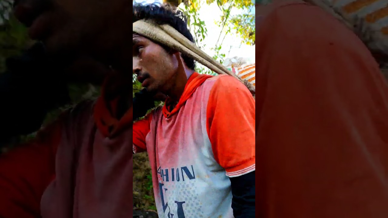 Hard work in village