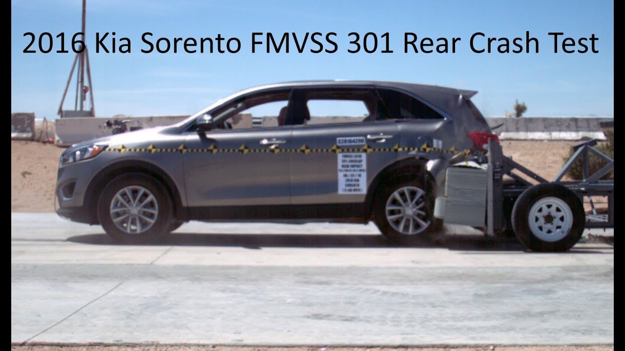 20162020 Kia Sorento FMVSS 301 Rear Crash Test (50 Mph) YouTube