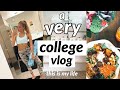 *productive* college vlog: working out, cleaning my closet + study dates