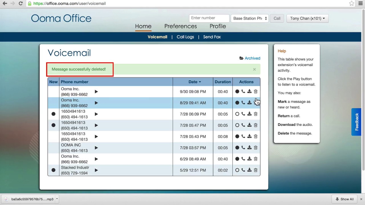 How To Manage Your Ooma Office End User Portal