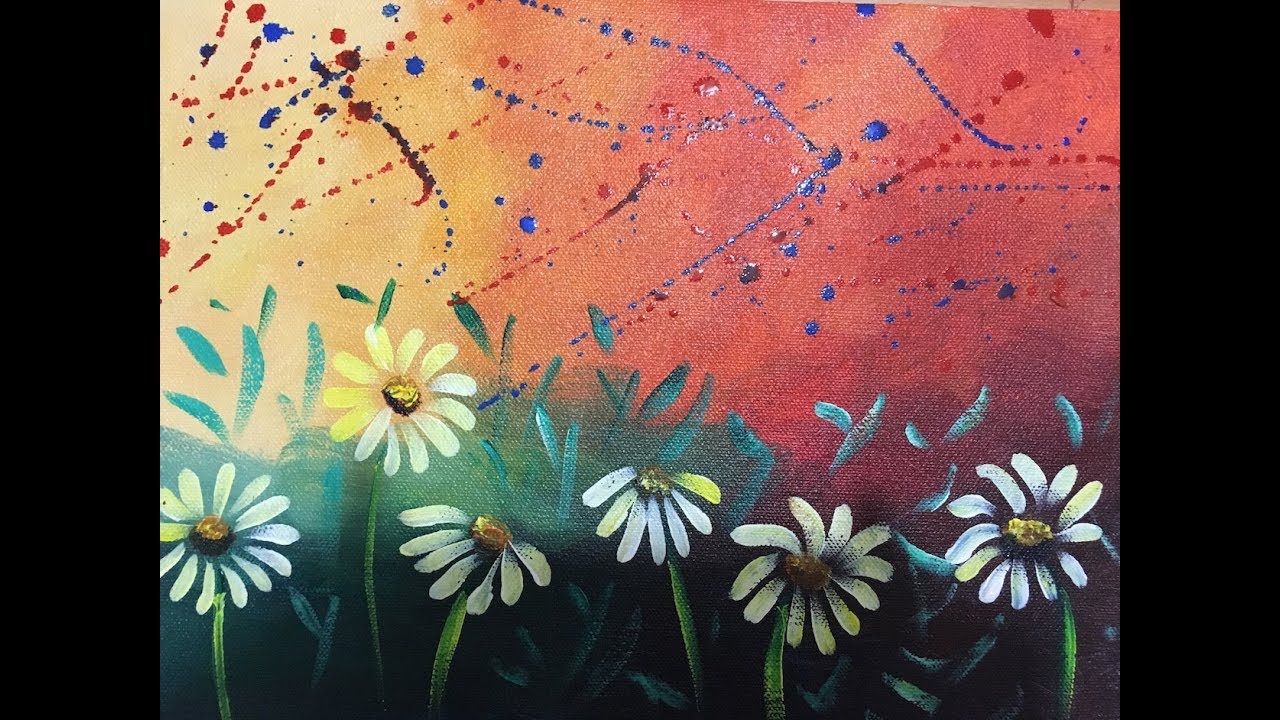 How to paint a Daisy Flower YouTube