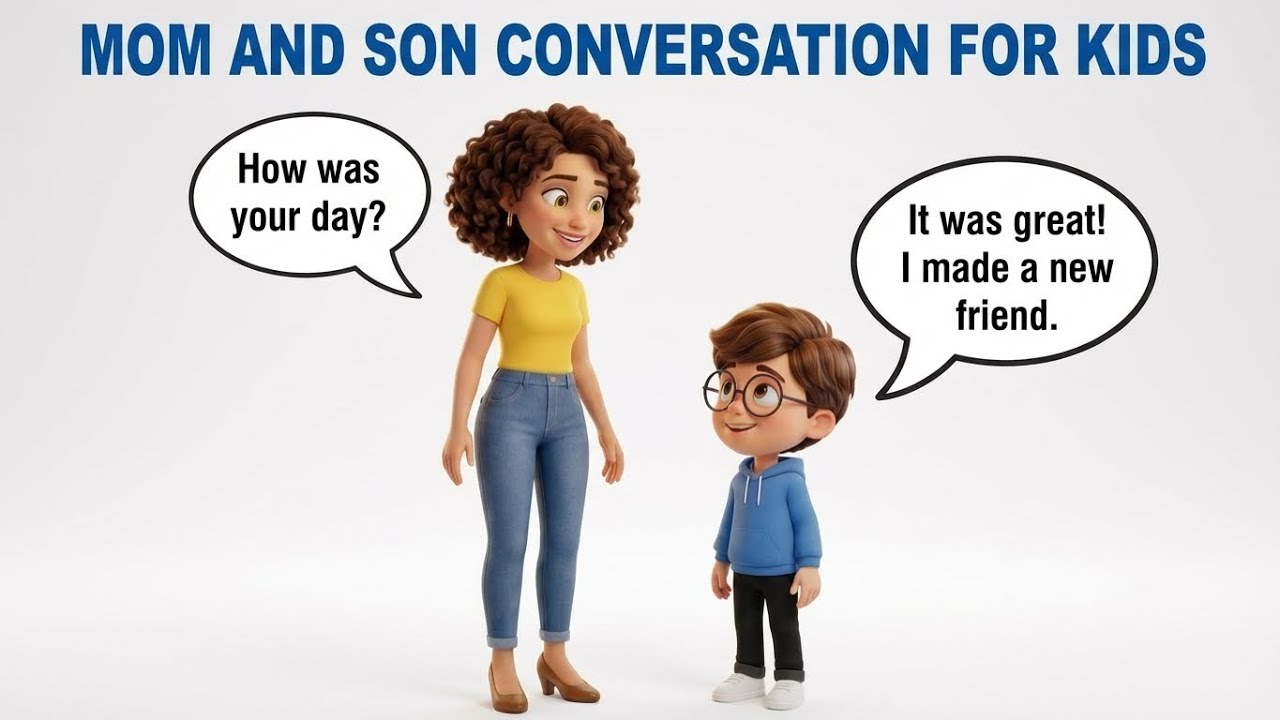 Простой английский разговор между мамой и сыном | Ежедневные беседы мамы и сына
