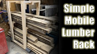 Quick and Simple Mobile Lumber Rack | #springshopstorage
