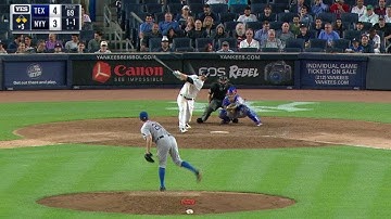 TEX@NYY: McCann rips an RBI single off the wall