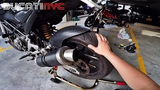 adjusting and lubing THE CHAIN on a Ducati Monster 620 v369