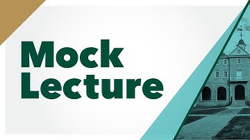 Mock Lecture: Behavioral Ecology Meets Evolution