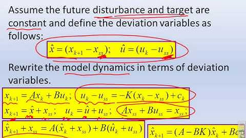 Optimal Predictive Control 9 - tracking and disturbance rejection