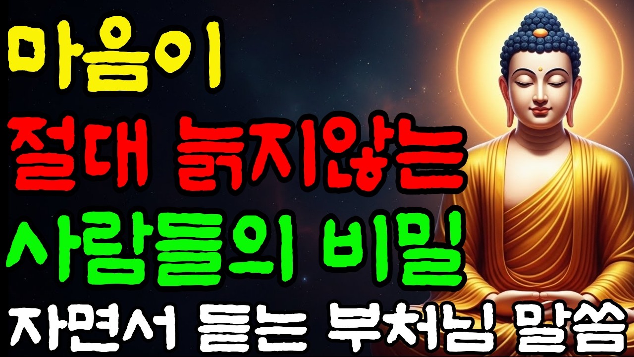 마음이 늙지 않는 사람들의 비밀 | 자면서 듣는 부처님 말씀 | 불교 명언 | 인생 조언