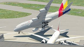 A380 Pilot Coudn't Land On Runway And Went To Airport Buildings [Xp 11]