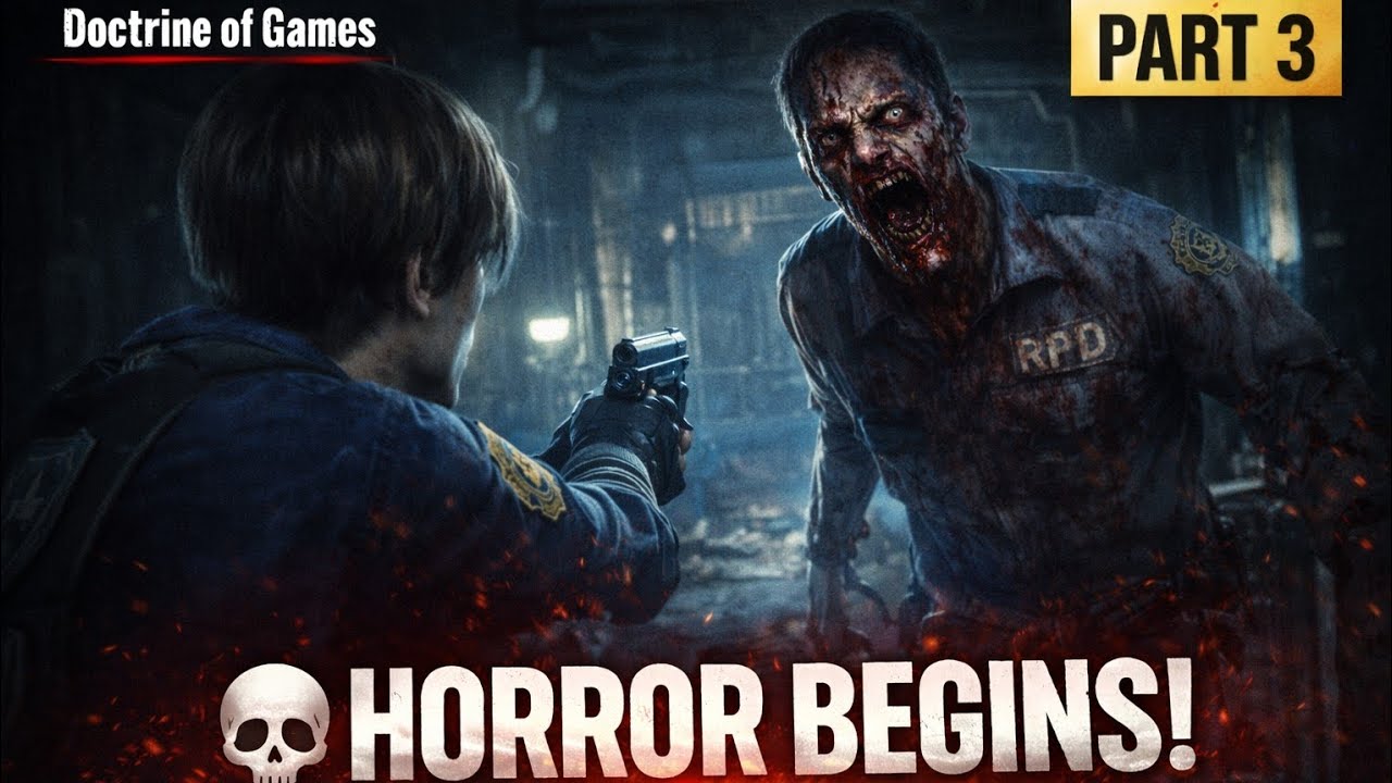 RE2 Remake Leon Part 3 | First Real Horror Begins 💀 | Doctrine of Games
