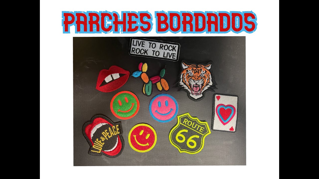 Bordando parches, embroidery patches -