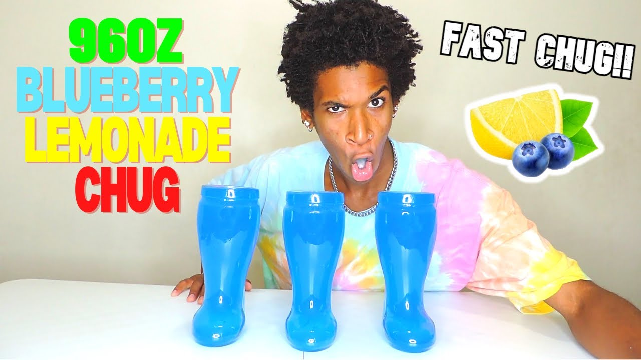 96oz Blueberry Lemonade Chug (Fast Chug!!) - YouTube